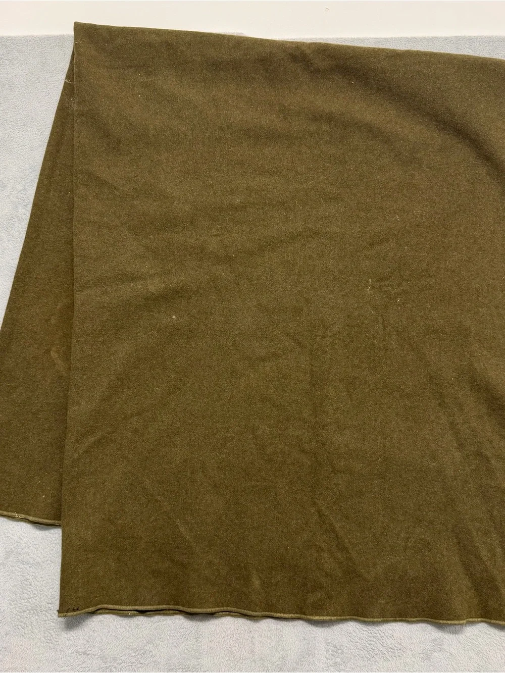 Vintage 1960s US Army Bed Wool OG Blanket USGI Green *Paint Marks 1967